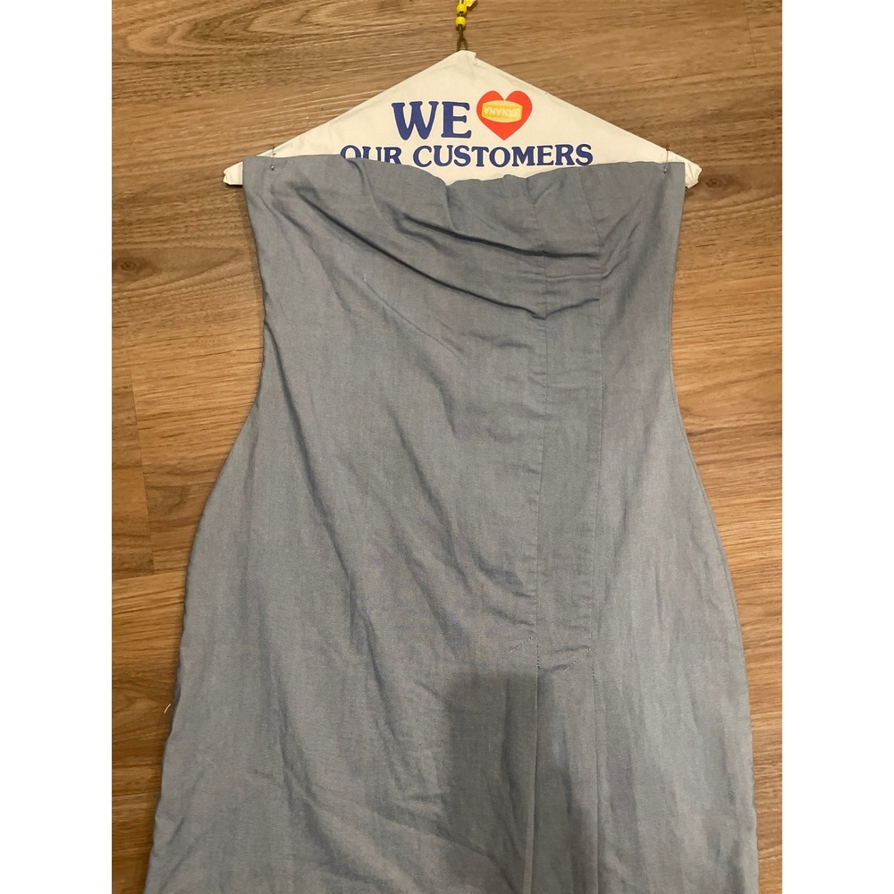 joule Y2K Blue Strapless Dress 2000s style L - Picture 2 of 6